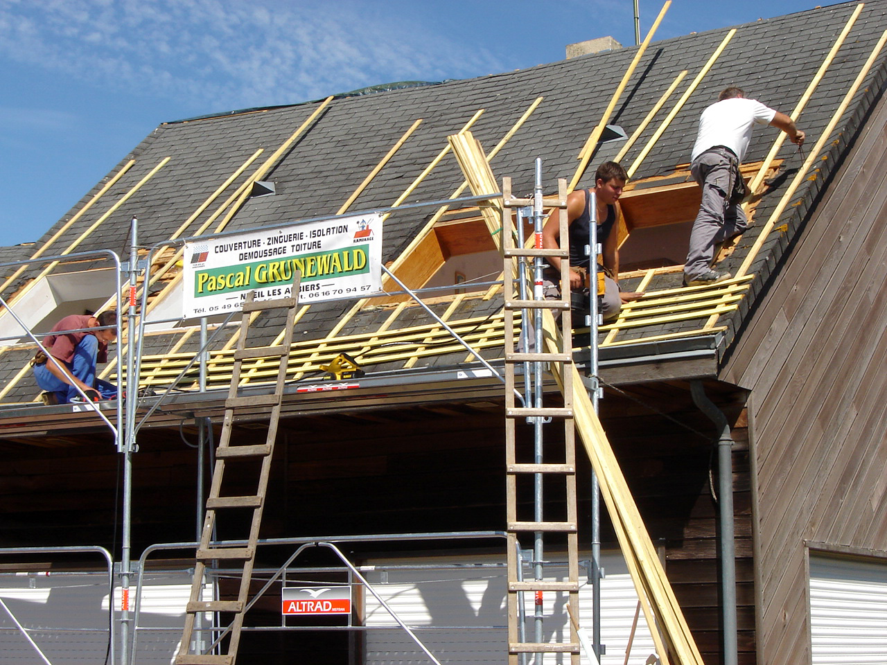 Pose de fenêtres de toit